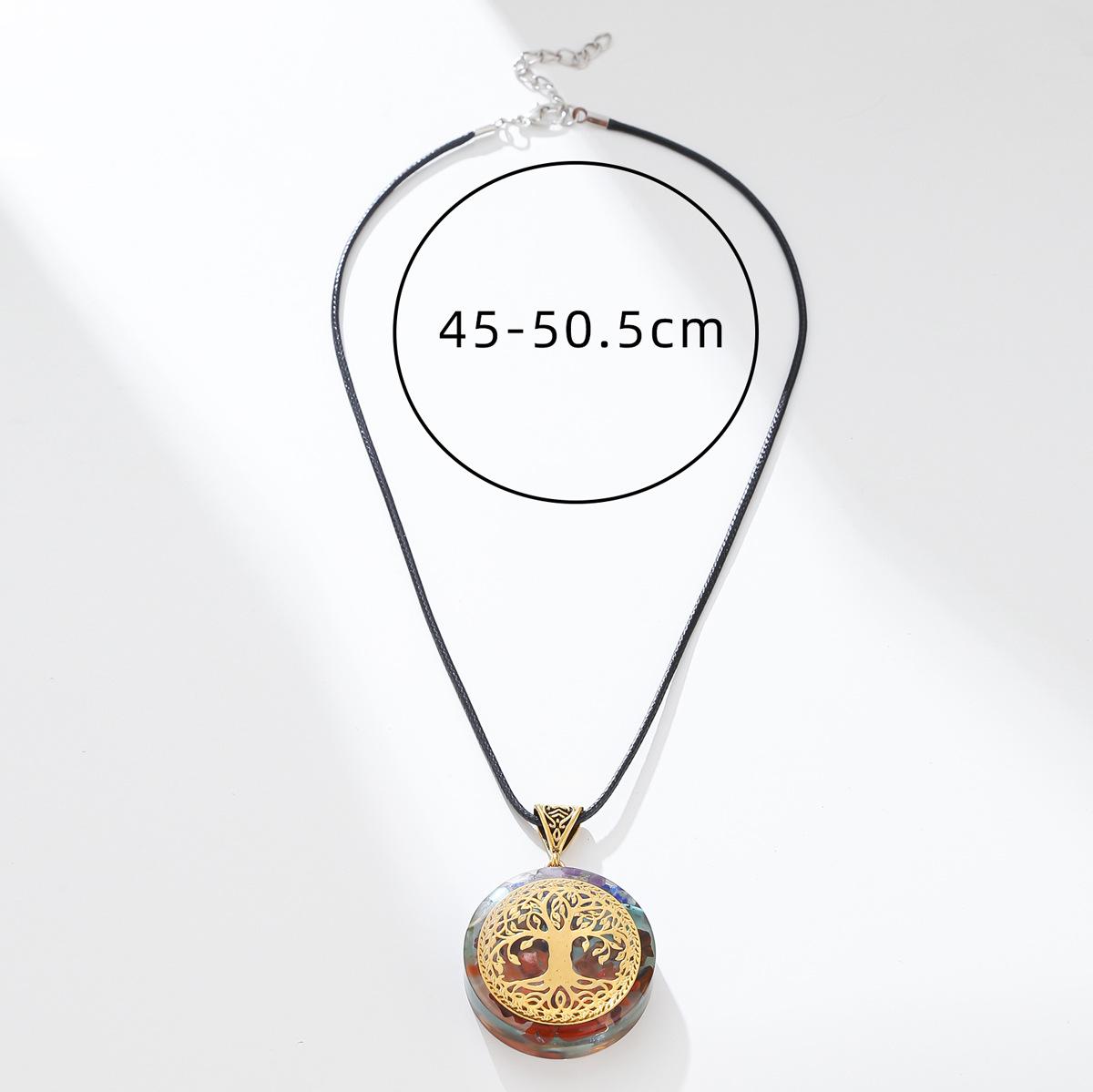 

Ожерелье с подвеской из натурального цветного камня, унисекс, хип-хоп, дизайн из смолы, длинная цепочка