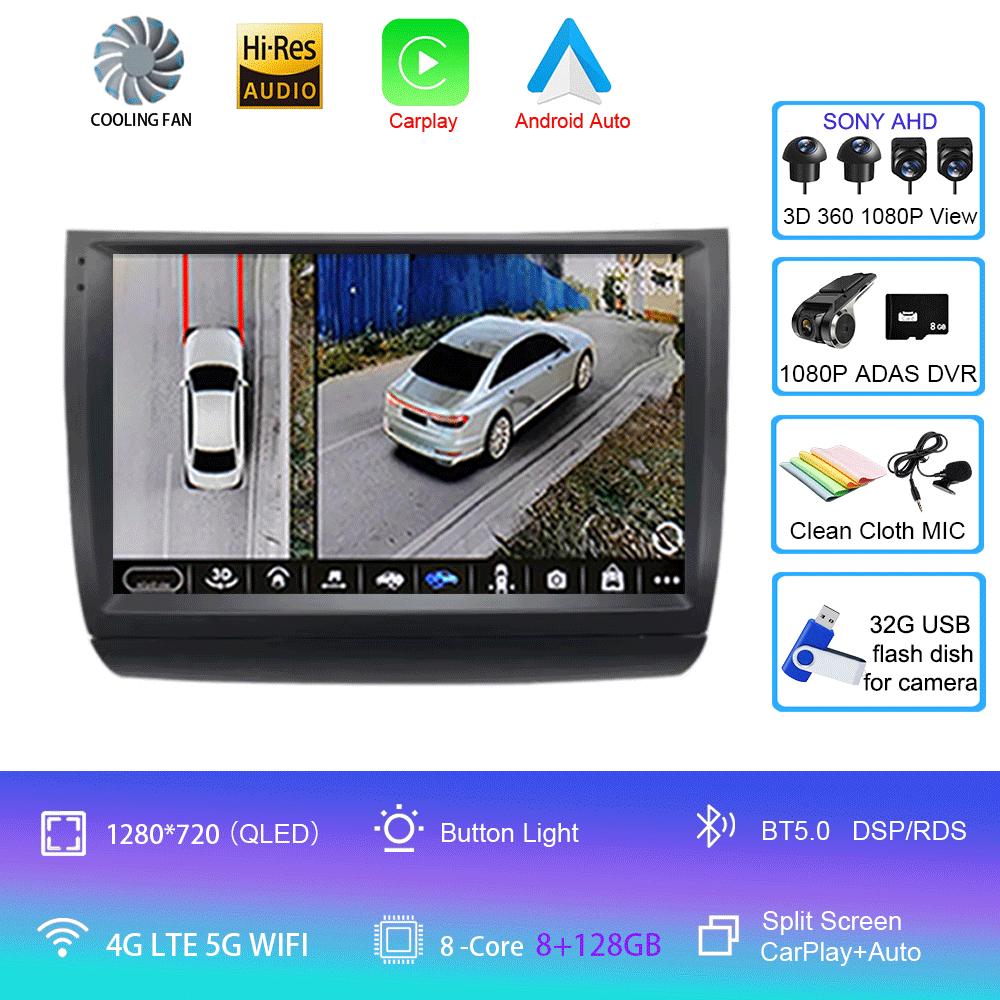 Car Radio Android 14 Carplay Auto WIFI+4G For Toyota Prius 20 2002-2009 Multimedia Video Player GPS Navigation Stereo Head Unit