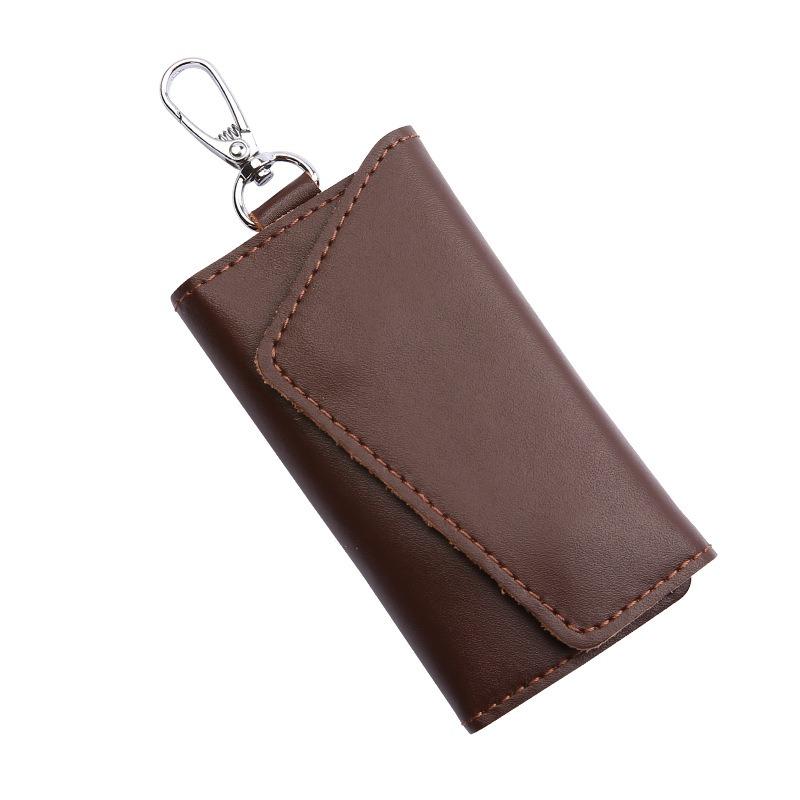 Pu Leather Keychain Men Women Key Organizer Holder Pouch Cow Split Car Key Wallet Housekeeper Key Case Mini Card Bag