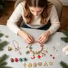 Days Christmas Advent Calendar for Women - Alloy Bracelet Jewelry Set with Surprises, Holiday Countdown Gift