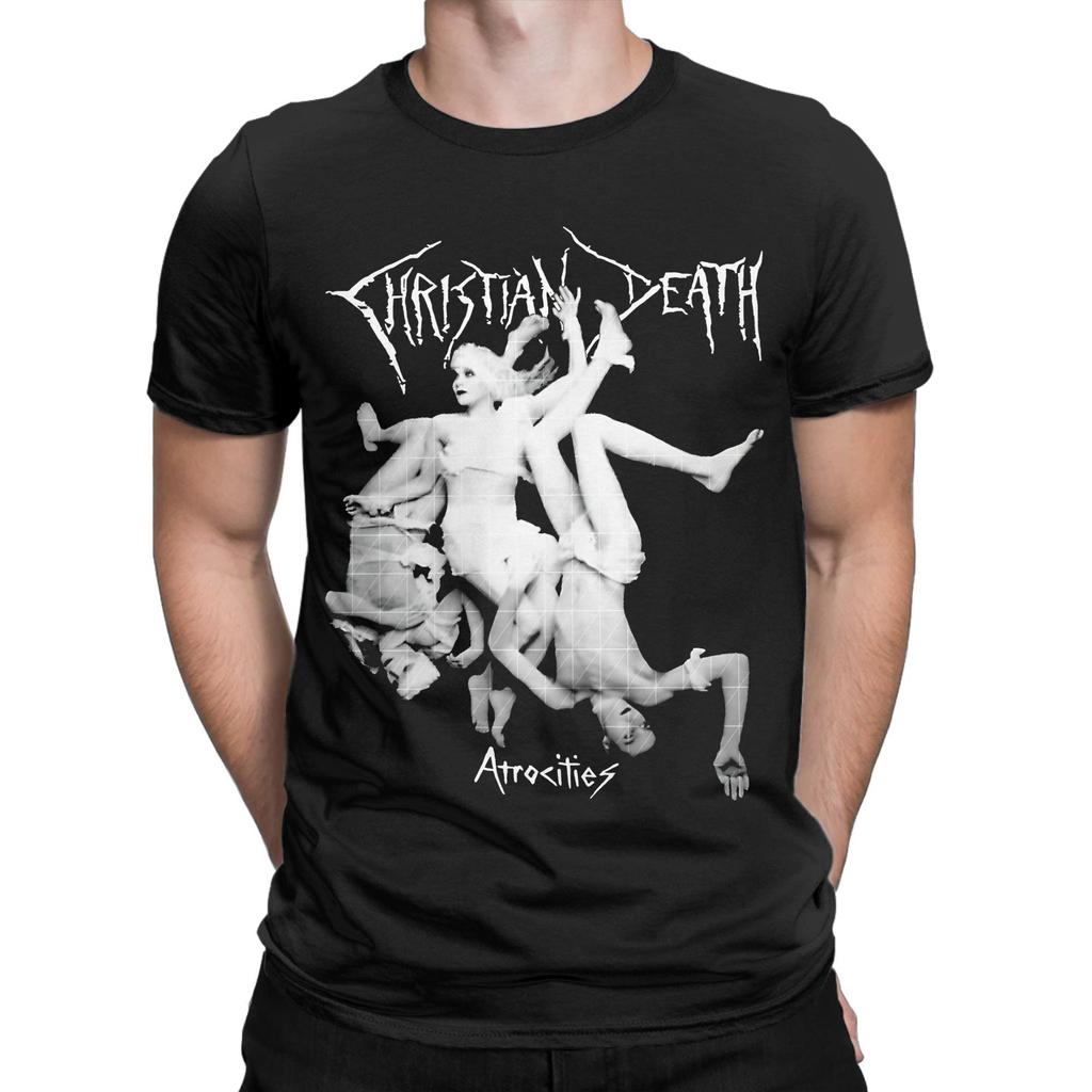 Christian Death Atrocities Rock Metal Band  Graphic Printed T Shirt Men Women  Cotton  Tee Shirt Clothes