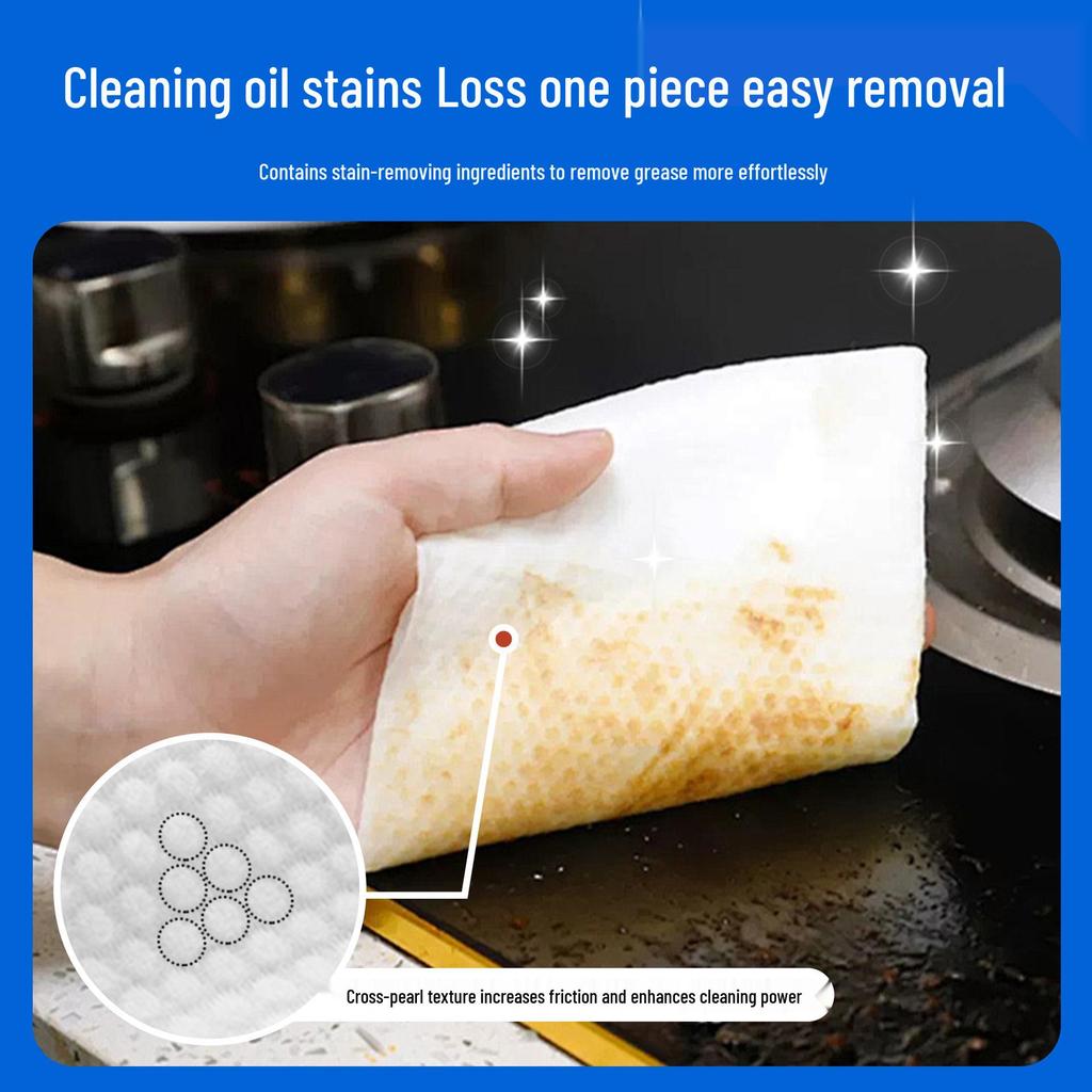 80-Pack Kitchen Wipes for Oil Stain Removal - Extra Large, Pull-Type with Lid