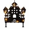 Décoration Lumineuse d'Halloween Château Noir - AIMOONSA - Effet Toile D'araignée Lumineuse