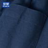 ROMON Men's Lightweight Linen Blend Chinese Style Capri Shorts