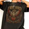 Camiseta Free Bird Desde 1973, Camiseta Vintage de Águila Southern Rock, Camiseta Musical Gráfica de Fénix Retro