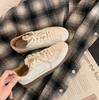 Sheepskin version~ retro versatile niche splicing breathable lace-up casual women's summer