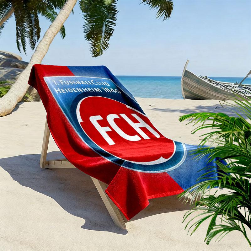 FC Heidenheim Print Beach Towel, Large Soft Quick Dry Towel for Beach Camping Swimming