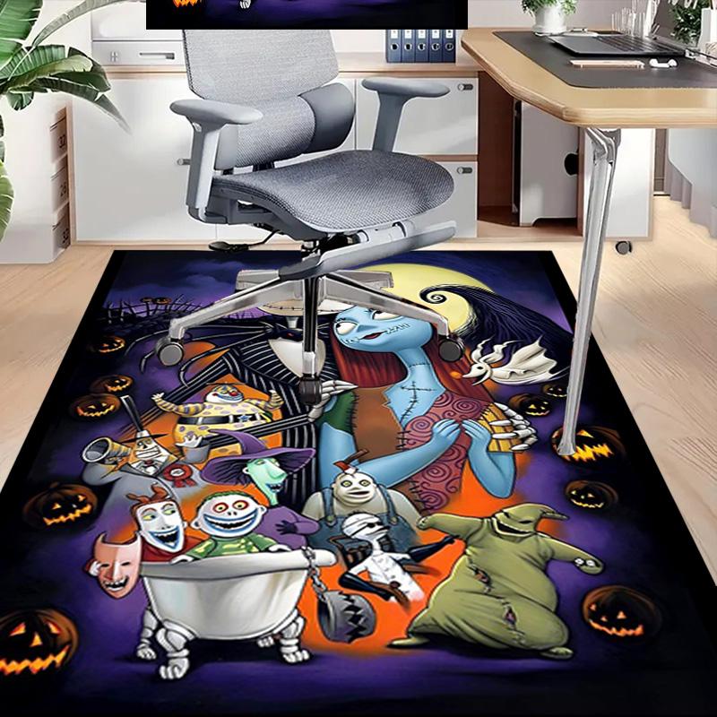 Nightmare Before Christmas Carpet For Playroom Bedroom Living Room Sofa Home Decorkids Game Area Rug Nonslip Floor Mat