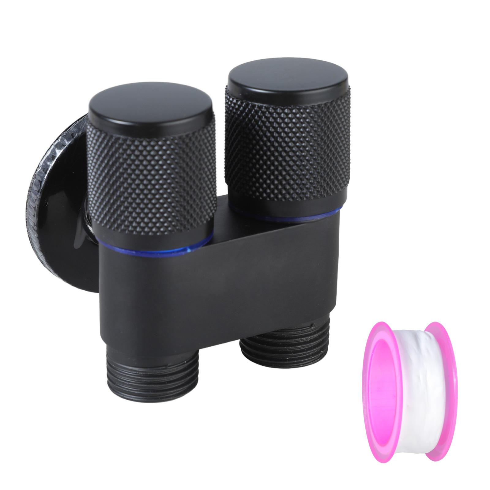 

Универсальный 1/2 резьба двойной контроль угловой клапан для стиральной машины кран для унитаза треугольный клапан для унитаза фитинги для ванной комнаты чёрный