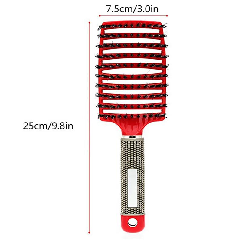 Hair Brush Scalp Massage Comb Hairbrush Bristle&Nylon Women Wet Curly Detangle Hair Brush for Salon Hairdressing Styling Tools
