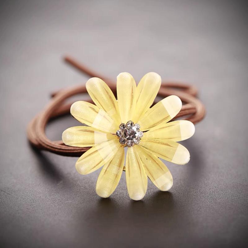 Coreean Retro Ochi de Pisică Stras Floare Elastic de Păr Bandă Elastică