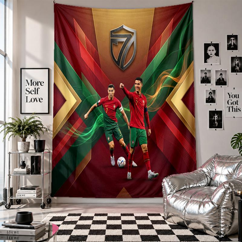 Cristiano Ronaldo Wall Tapestry Home Decor Wall Hanging Cloth for Bedroom Living Room Background