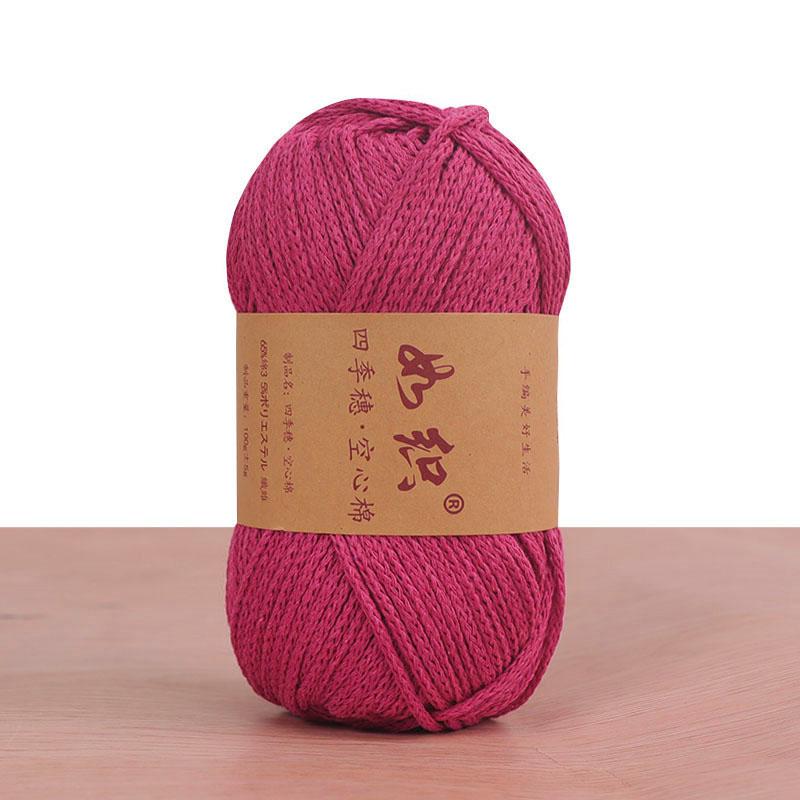 85M/roll 100g Crochet Knitting Yarn 65% Cotton Crochet Thread Macrame Rope Handmade Wool Line Yarn For Knitter Crochet Bag