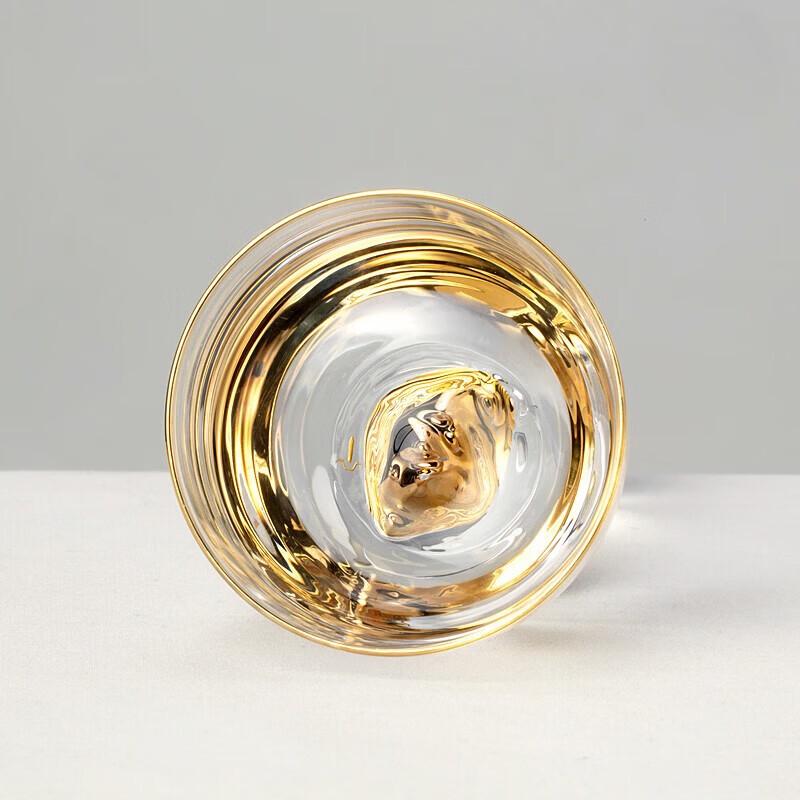 Gebaitang Gilded Crystal Glass Kung Fu Tea Cups (Set of 2)