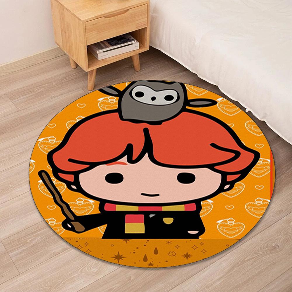 Harry Potter Printed Round Rug Carpet Chair Rug Area Rug Entryway Doormats,for Office Chair Living Room Bedroom Kitchen Room.