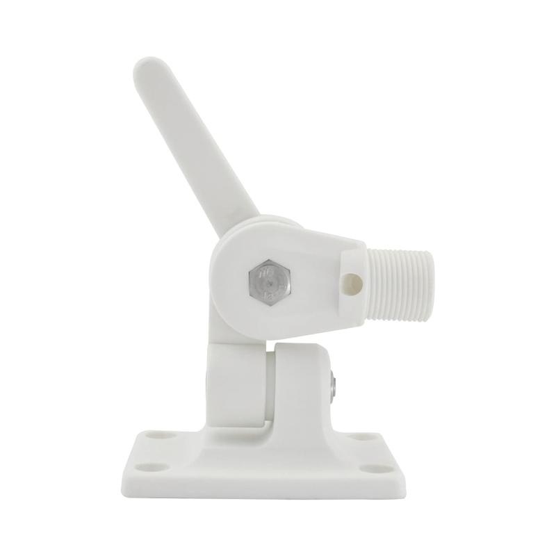 ISURE MARINE VHF Antenna Mounts, Ratchet Mount, White Nylon Adjustable Base Mount for Boat