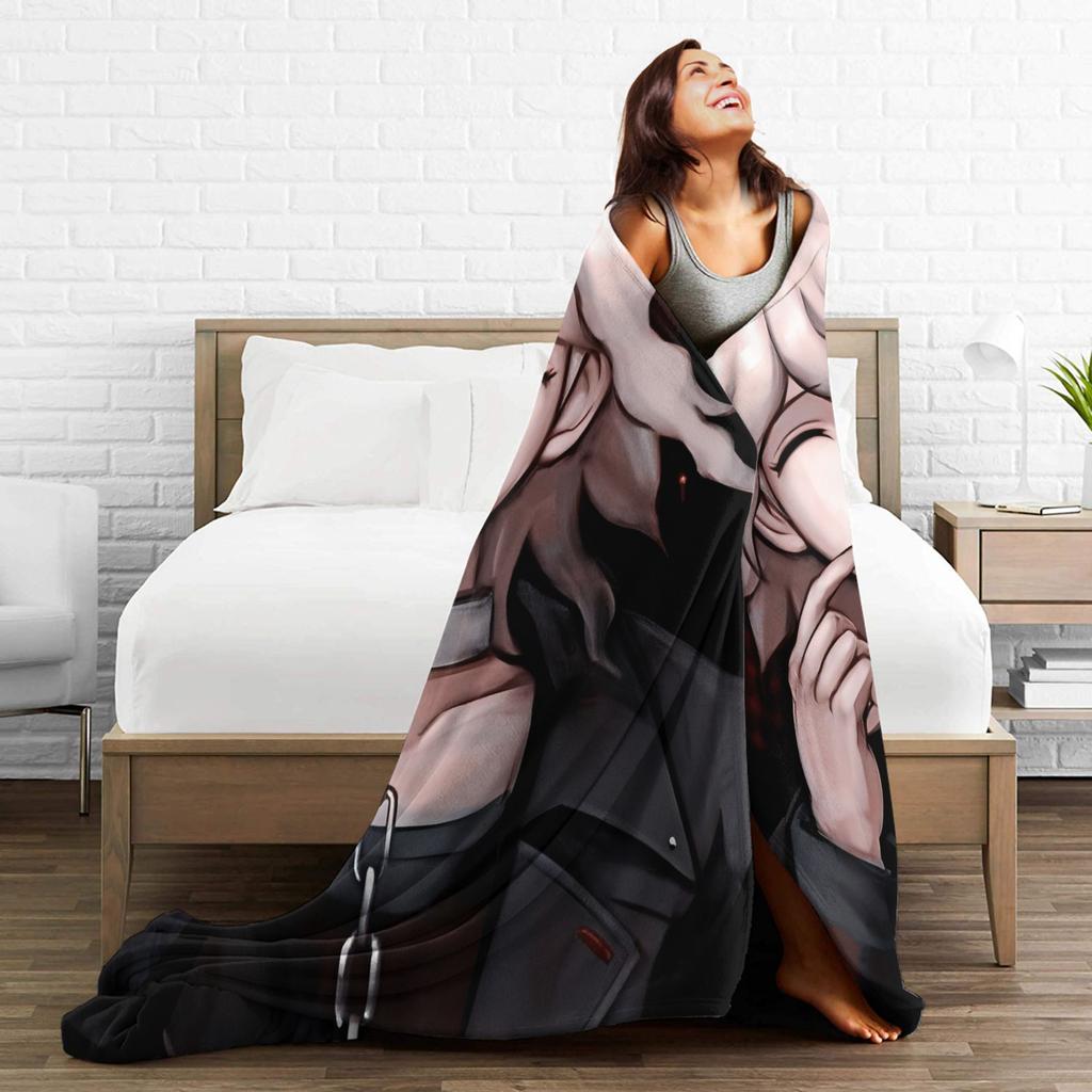 Danganronpa Nagito Komaeda Flannel Blankets Game Anime Novelty Throw Blanket for Home 125*100cm Warm