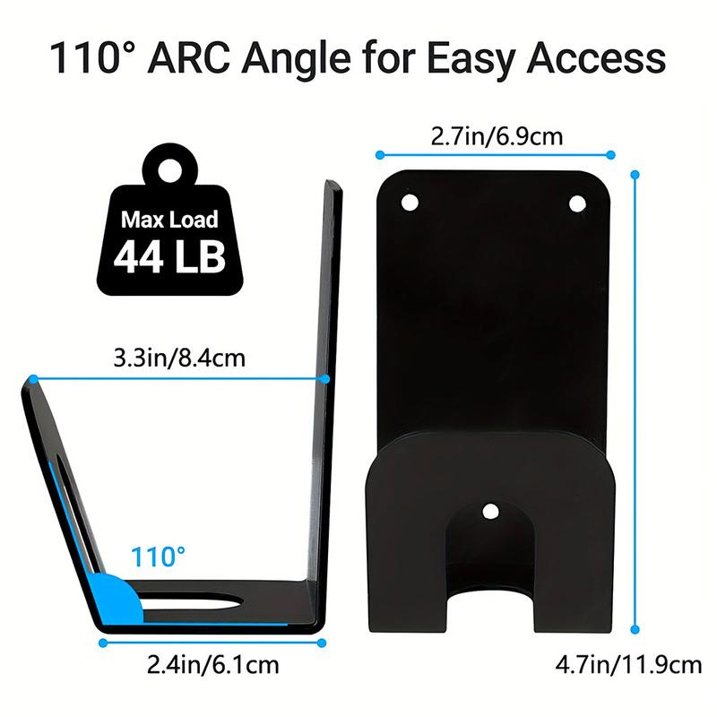EV Charger Wall Mount Bracket Car Charging Cable Holder For Charging Stations For Electric With J-hook And Wall Mount Organiser