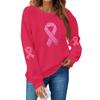Breast  Sweatshirts For WomenRibbon Breast  Shirt Cute Dog Graphic  Long Sleeve Tops