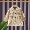 Frühling 2026 Mädchen Langarm Revers Windbreaker Jacke