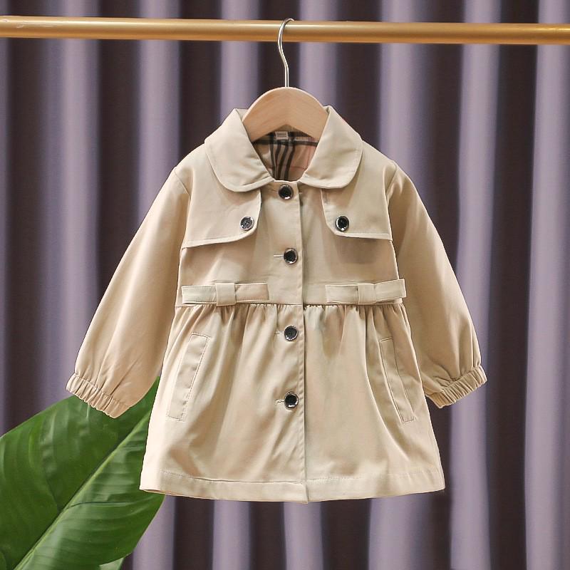 Frühling 2026 Mädchen Langarm Revers Windbreaker Jacke