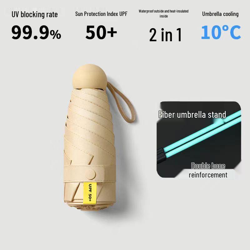 

Women s Dual-Use Compact Umbrella: Sunshade, UV Protection, Rain or Shine, Lightweight & Portable