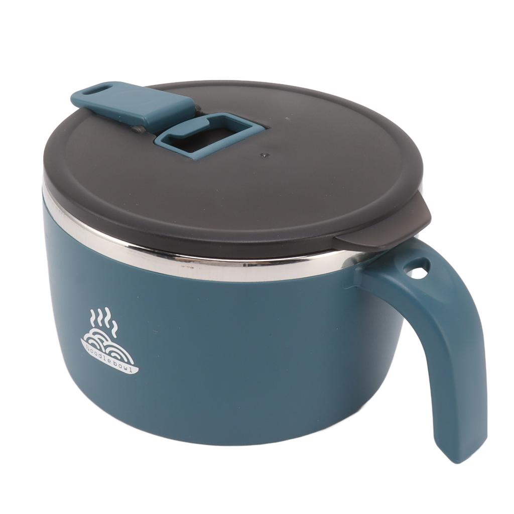 Stainless Steel Instant Noodles Bowl 900ml Noodles Bowl with Lid for Student Dormitory Office Worker
