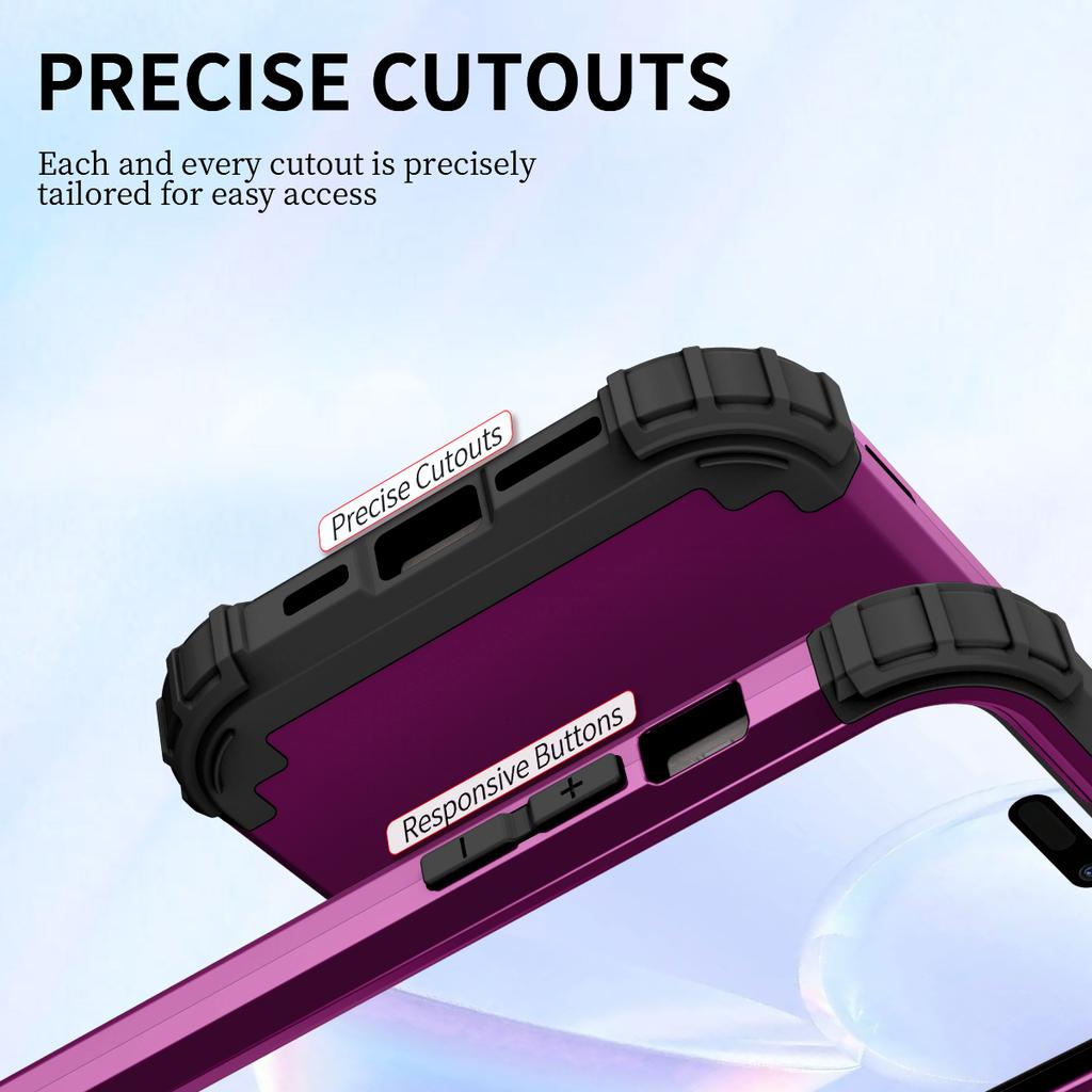 For Iphone 16 15 14 13 12 11 Pro Max Mini XS XR MAX Case Full-Body Cover 3 In 1 Hybrid Hard PC Silicone Heavy Duty Rugged Bumper