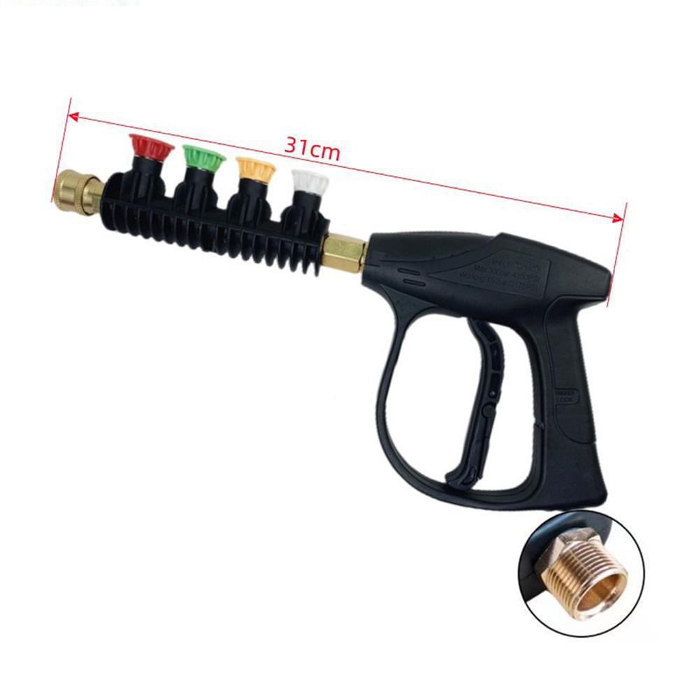 

Pressure Washer Gun, Handheld Power Washer Gun with 4-Color Nozzles, M22 15mm Fitting