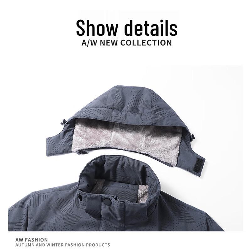 JEEP SPIRIT Herren Locker Geschnittene Winter-Steppjacke mit Kapuze