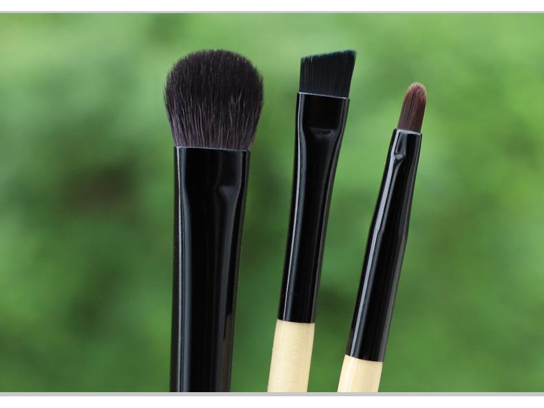 5/8-Piece Eye Brush Set: Pony Hair Blending, Luminous Wood Handle, Slanted Eyebrow, Eyeshadow, Concealer Brushes