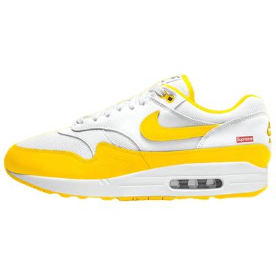 Supreme x Air Max 1 87 SP Speed Yellow Męskie Sneakersy Białe HF8813-700