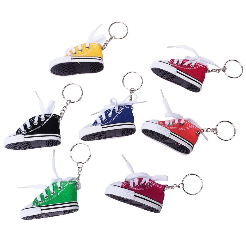 Mini canvas small shoes fashion bicycle motorcycle foot support small board shoes pendant simulation shoe keychain