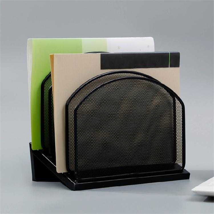Desk Organizers Vertical File Organizer Metal Rack File Sorter Desktop File Folder Holder Office School Supplies