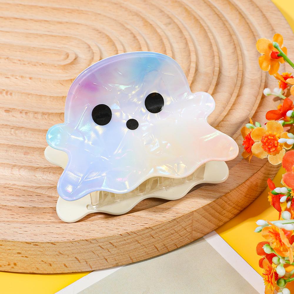 Halloween Colorful Ghost Hair Claw Cute Unique Hair Clip Practical Daily Hair Accessory for Decorating Hairstyles