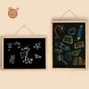 Hanging Chalkboard Double-Sided Blackboard Memo Board Writing Board Small Hanging Blackboard for Home Office Kitchen