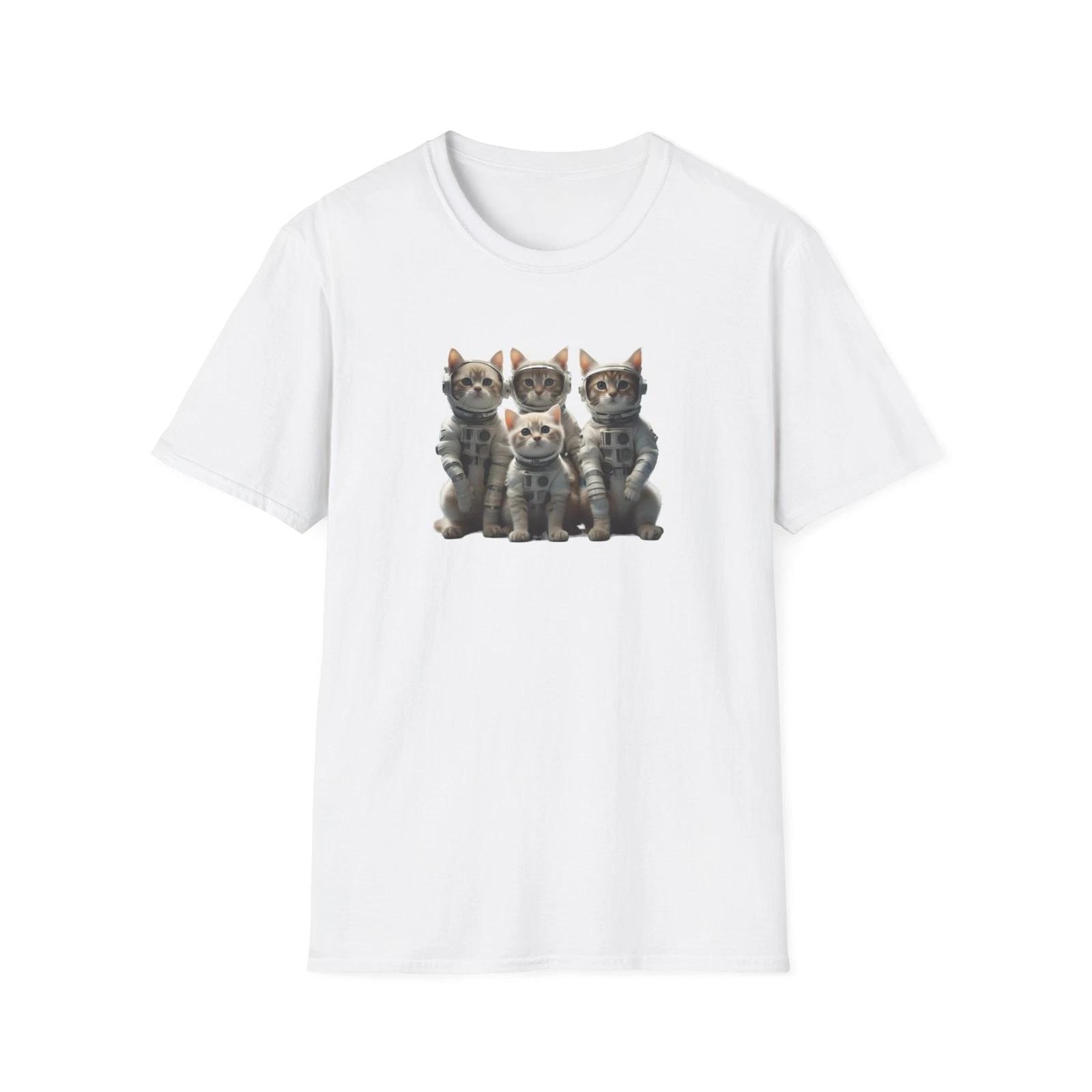 Space Cats NASA Astronauts Flight Suit T-Shirt Astronomy Science Tee Unisex S
