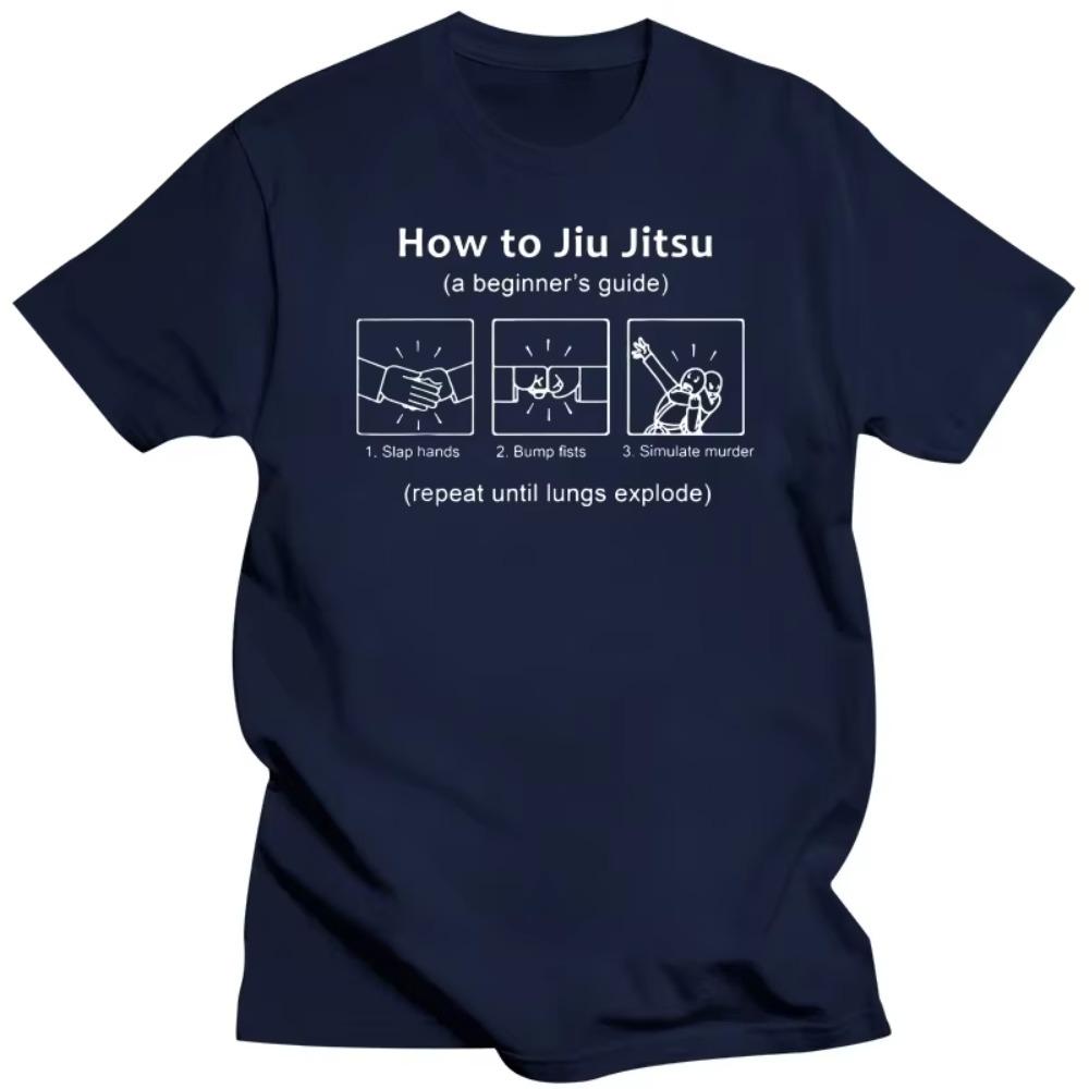 Novinka BJJ Darčeky Pre začiatočníkov Vtipný sprievodca brazílskym jiu-jitsu Tričká s grafikou Bavlnené Streetwear Krátke rukávy Klasické tričko