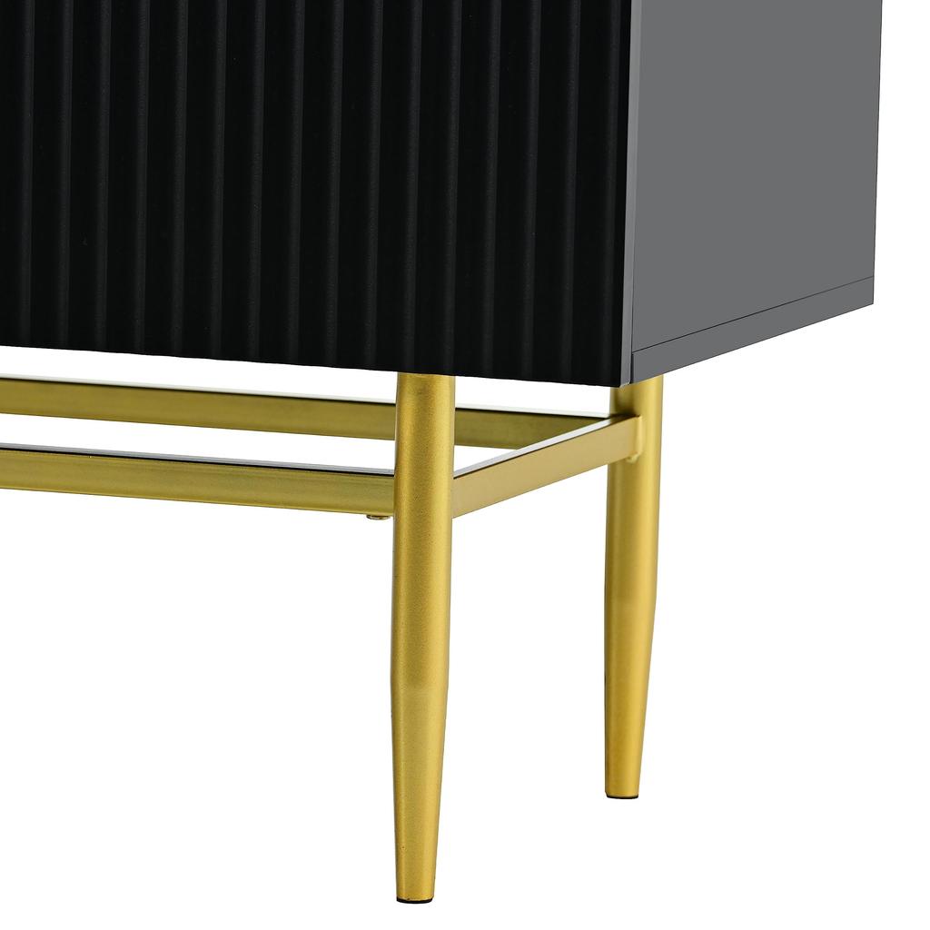 Sideboard Storage Cabinet, Modern Buffet with 4 Doors, Adjustable Shelf, Metal Legs, Storage Cabinet Sideboard with Ample Storage Space