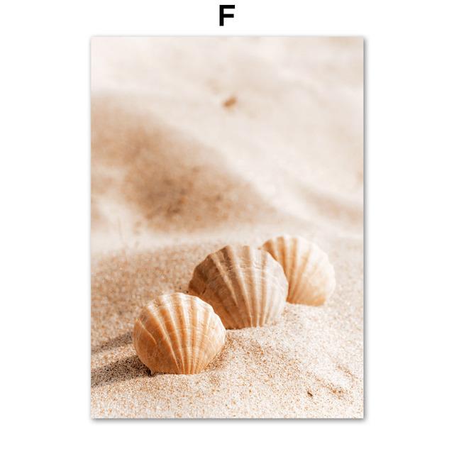 Reed Dandelion Flower Shell Sand Forest Wall Art Canvas Painting Nordic Posters And Prints Wall Pictures For Living Room Decor