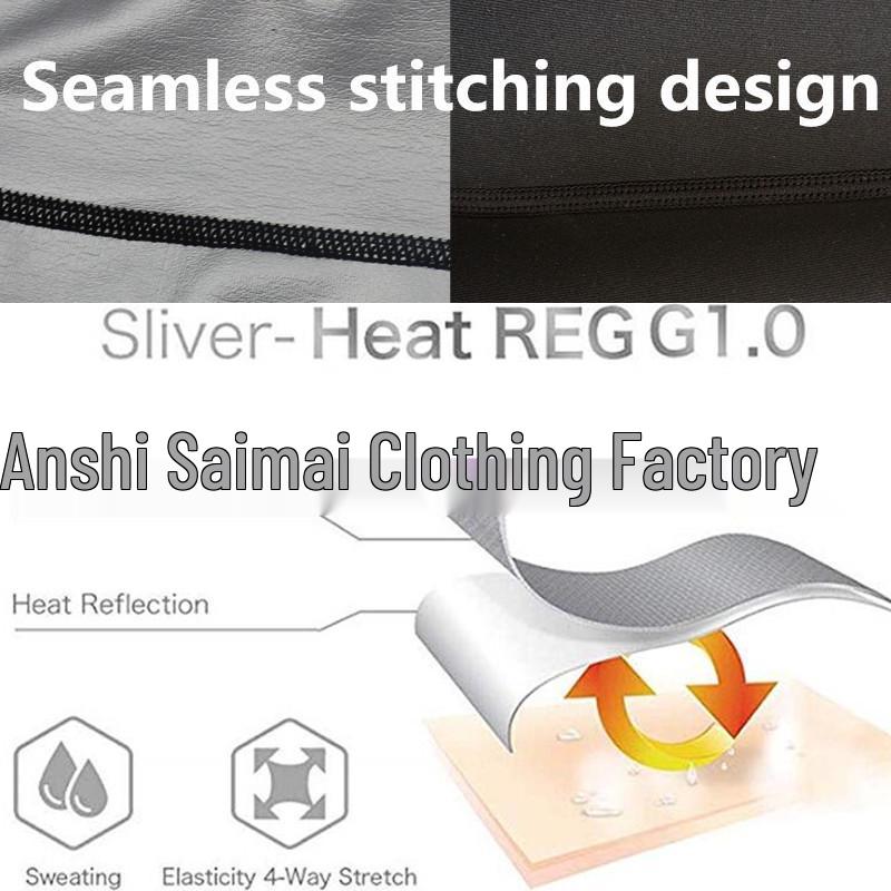 Men's Silver-Coated Sweat-Inducing Fitness Vest for Abdomen and Waist Shaping