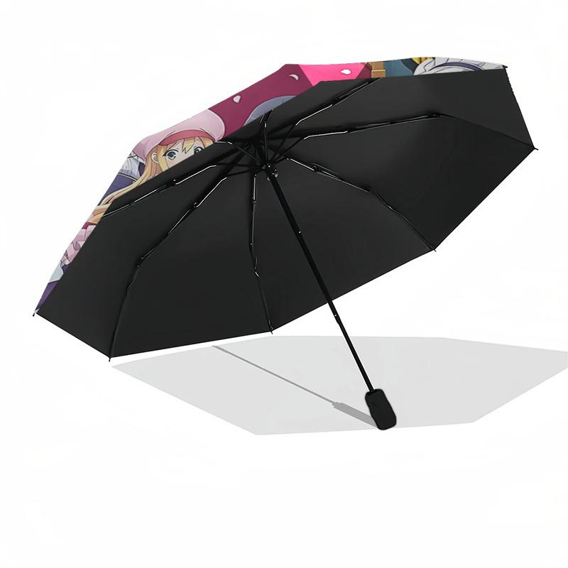 1 Stück Anime-Charaktere Outdoor-Regenschirm - Automatisches Öffnen/Schließen - Tragbares 3-fach faltbares Design - 8-Speichen-Eisenrahmen - Perfektes Geschenk für Fans, Reisende,