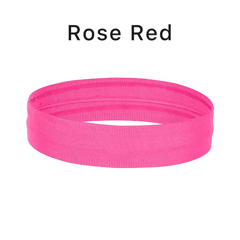 

Спортивная повязка на голову для мужчин и женщин, повязка на голову для занятий йогой, бегом и велоспортом, противоскользящая эластичная повязка на голову розы красного