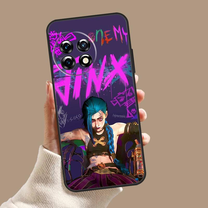 Anime Arcane Jinx Case For OnePlus 11 12 9 10 Pro 10R 12R 8T 10T OnePlus Nord N30 N20 N10 CE 3 2 Lite Cover
