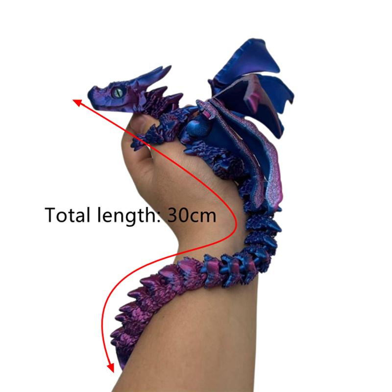 3D New Printed Wyvern Dragon With Wings Simulation Model Gift Articulated Dragons Fidget Dragons Desktop Ornaments