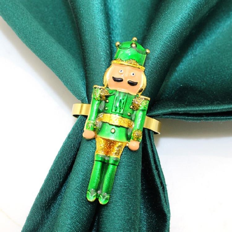 Nutcrackers Themd Metal Napkin Holders Set Of 6 Corrosions Resistant Holiday Dining Table Decorations