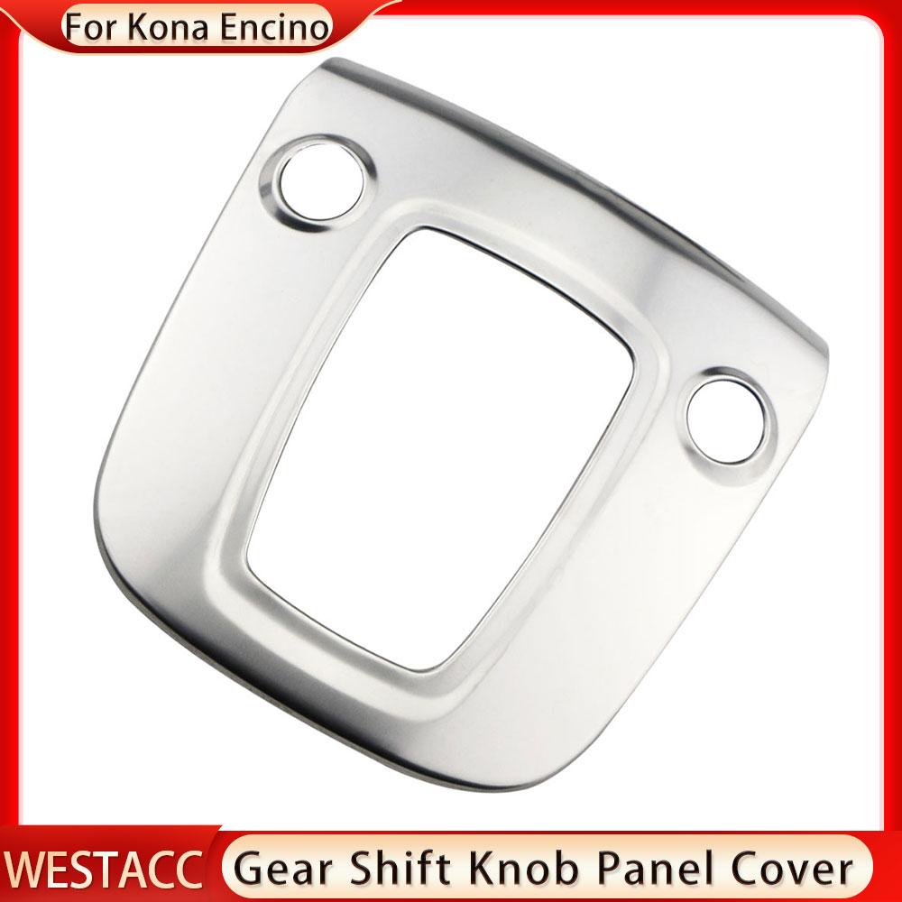 Autocolant ornamental pentru capacul panoului Konb pentru schimbătorul de viteze auto din oțel inoxidabil pentru Hyundai Kona Kauai 2017 2018 2022