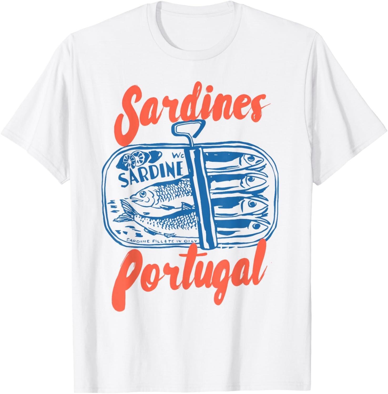 Sardines Tinned Fish Retro Graphic For Men Women T-Shirt Mens Womens Tees Top unisex T-Shirt Mens Womens Tees Top S