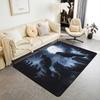 Bird Print Carpet Moonlight Raven Night Scene Design Anti-slip Mat Modern Mysterious Home Decor Area Rug for Living Room Bedroom