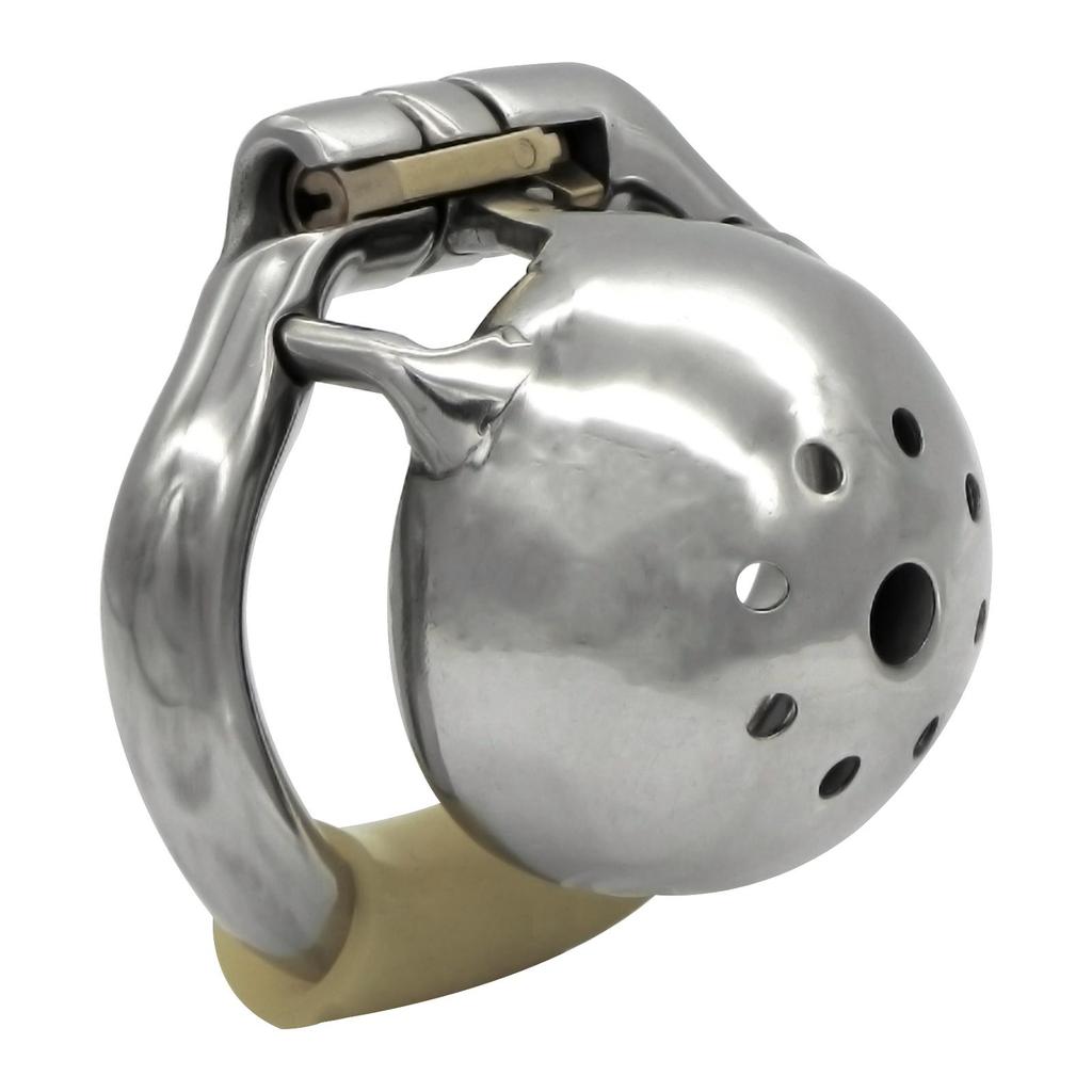 Ergonomické zařízení na mužskou cudnost Stealth Lock z nerezové oceli, klec na penis, zámek na penis, kroužek na penis, pás cudnosti, S077